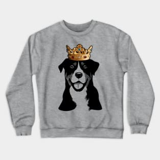 Greater Swiss Mountain Dog King Queen Wearing Crown Crewneck Sweatshirt